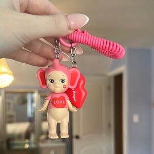 Sonny Angel Kiss Kiss Pink Elephant Keychain